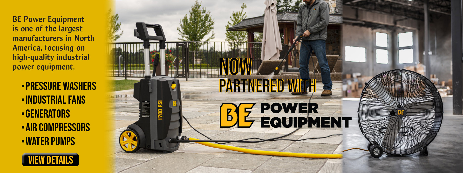 Now partnered with BE Power Equipment